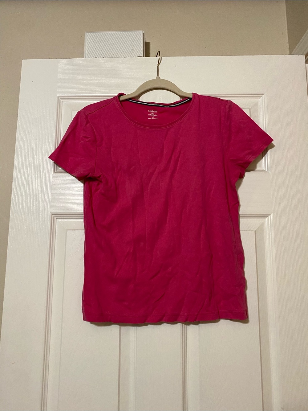 croft & barrow Women's Crewneck Tee - Hot Pink